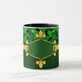 Ierland groene shamrocks, voeg monogram/initiaal t mok (Midden)