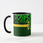 Ierland groene shamrocks, voeg monogram/initiaal t mok (Links)