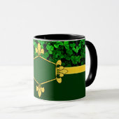 Ierland groene shamrocks, voeg monogram/initiaal t mok (Voorkant rechts)