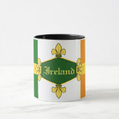Ierland groene shamrocks, voeg monogram/initiaal t mok (Midden)