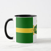Ierland groene shamrocks, voeg monogram/initiaal t mok (Links)