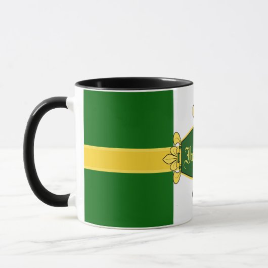 Ierland groene shamrocks, voeg monogram/initiaal t mok (Links)