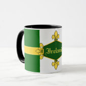 Ierland groene shamrocks, voeg monogram/initiaal t mok (Voorkant links)