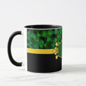 Ierland groene shamrocks, voeg monogram/initiaal t mok (Links)