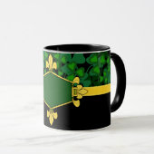 Ierland groene shamrocks, voeg monogram/initiaal t mok (Voorkant rechts)