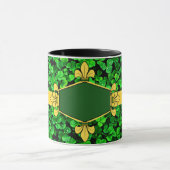 Ierland groene shamrocks, voeg monogram/initiaal t mok (Midden)