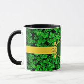 Ierland groene shamrocks, voeg monogram/initiaal t mok (Links)