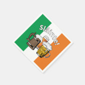 IERLAND Groot Iers bier Sláinte! Servet (Hoek)