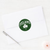 Ierland, Grunge stijl Shamrock Varsity Ronde Sticker (Envelop)