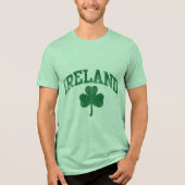 Ierland, Grunge Varsity Style St Patrick's Day Tri-Blend Shirt (Voorkant)