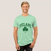 Ierland, Grunge Varsity Style St Patrick's Day Tri-Blend Shirt (Voorkant volledig)
