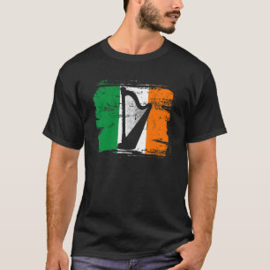 Ierland Handelsmuziek Harp Ierse vlag Harpist Ierl T-shirt