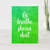 Ierland "Happy Birthday" in het Iers Taal Kaart (Voorkant)