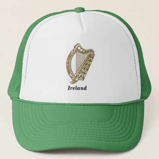 Ierland harp embleem trucker hat trucker pet (Voorkant)