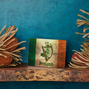 Ierland Harp Flag Tabletop Fotoplaat
