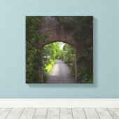 Ierland, het Dromoland Castle heel groen Canvas Afdruk (Insitu (Houten vloer))