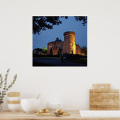 Ierland, het Dromoland Castle verlicht in de schem Poster (Keuken)