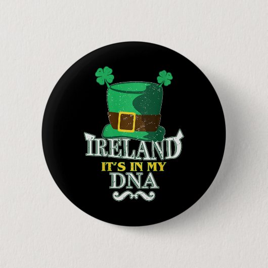 Ierland Het Zit In Mijn Dna St Patricks Dag Ronde Button 5,7 Cm (Voorkant)
