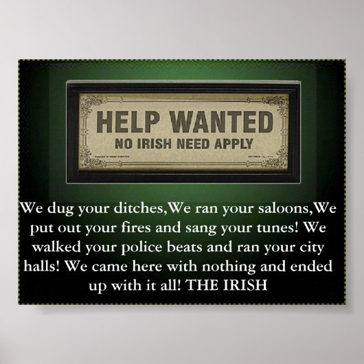 ierland hoeft niet te worden toegepast poster (Voorkant)