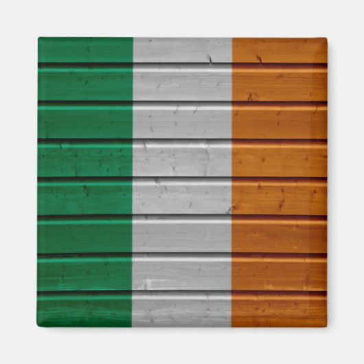Ierland Houten Plank Textuur Magneet (Voorkant)