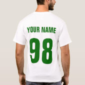 Ierland Ice Hockey Shirsey met naam en nummer T-shirt (Achterkant)