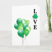 Ierland Iers LIEFDE Groene Ballon Pret Kaart (Voorkant)