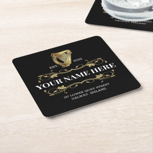 Ierland - Iers stijlontwerp Kartonnen Onderzetters (Schuin)