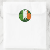 Ierland Ierse vlag Classic Shamrock Ronde Sticker (Tas)