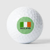 Ierland, Ierse vlag, gelabeld,  Golfballen (Voorkant)