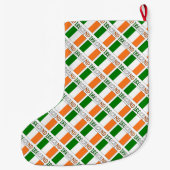 Ierland Ierse Vlag Getegeld Gepersonaliseerd Grote Kerstsok (Achterkant)