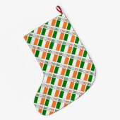 Ierland Ierse Vlag Getegeld Gepersonaliseerd Grote Kerstsok (Achterkant (Hangend))