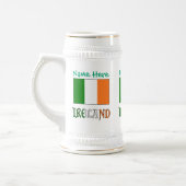 Ierland Ierse vlag Groene Personalisatie Bierpul (Links)