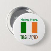 Ierland Ierse vlag Groene Personalisatie Ronde Button 7,6 Cm (Voorkant /achterkant)