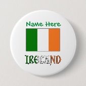 Ierland Ierse vlag Groene Personalisatie Ronde Button 7,6 Cm (Voorkant)