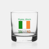 Ierland Ierse vlag Groene Personalisatie Whisky Glas (Voorkant)