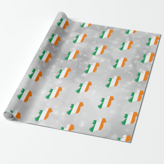 Ierland Ierse vlag - Kaart voor het rapen van papi Cadeaupapier (Uitgerold)