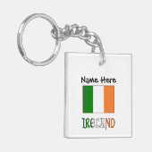 Ierland Ierse Vlag Persoonlijk Sleutelhanger (Voorkant Links)