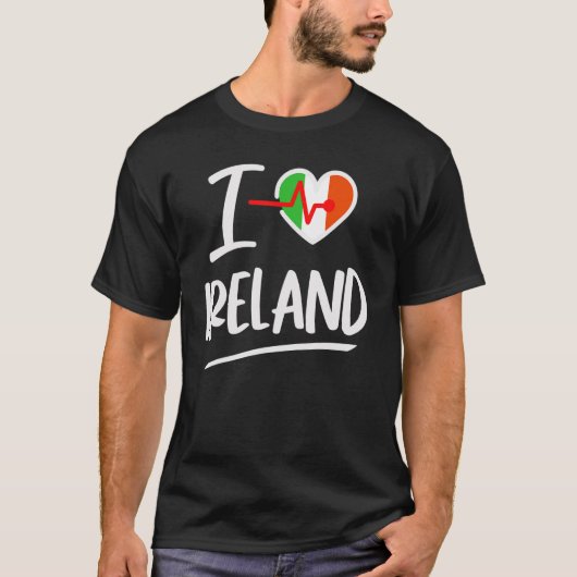 Ierland Ik hou van Ierland I hart Ierland T-shirt (Voorkant)