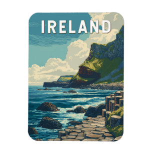Ierland Illustratie Reis Kunst Vintage Magneet