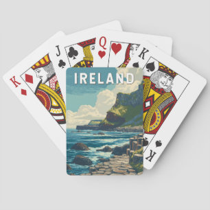 Ierland Illustratie Reizen Kunst Vintage Pokerkaarten