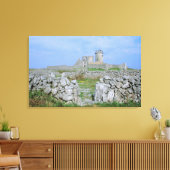 Ierland, Inishmore, Aran-eiland, Dun Aengus Fort Canvas Afdruk (Insitu (Woonkamer))