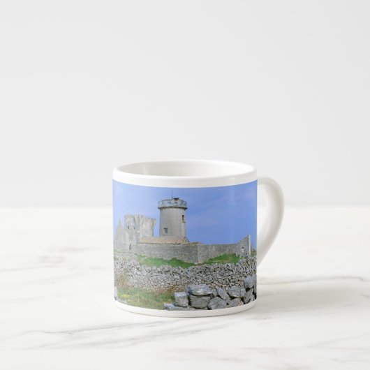 Ierland, Inishmore, Aran-eiland, Dun Aengus Fort Espresso Kop (Voorkant rechts)