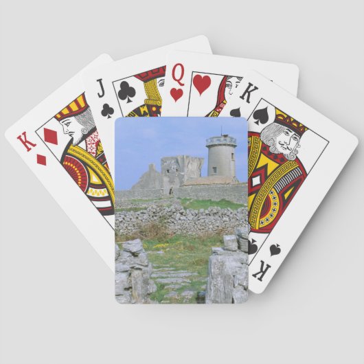 Ierland, Inishmore, Aran-eiland, Dun Aengus Fort Speelkaarten (Achterkant)