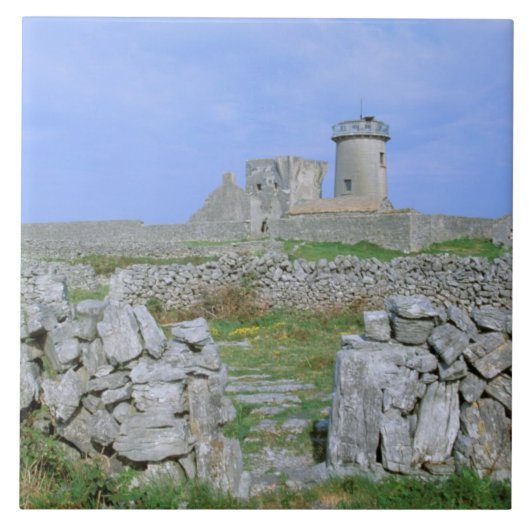 Ierland, Inishmore, Aran-eiland, Dun Aengus Fort Tegeltje (Voorkant)