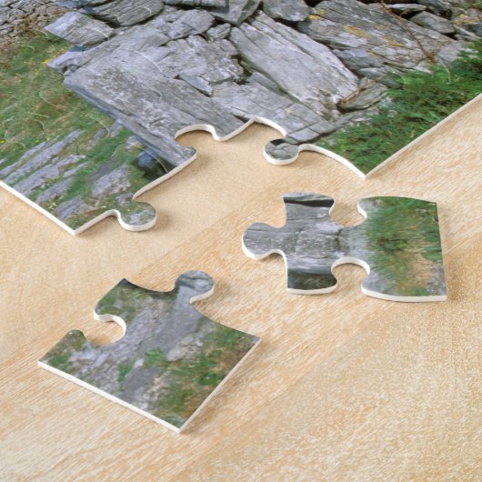 Ierland, Inishmore, Aran Island, Dun Aengus Fort Legpuzzel (Zijkant)