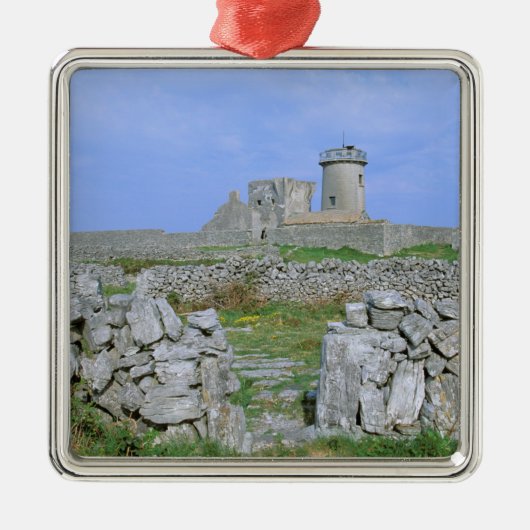 Ierland, Inishmore, Aran Island, Dun Aengus Fort Metalen Ornament (Voorkant)