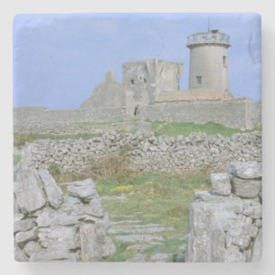 Ierland, Inishmore, Aran Island, Dun Aengus Fort Stenen Onderzetter