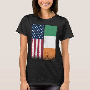 Ierland Irish American Flags Proud USA Ierland T-shirt