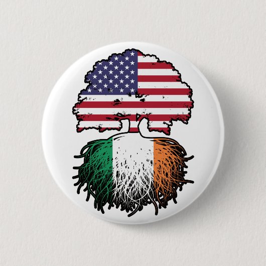 Ierland Irish American USA Ronde Button 5,7 Cm (Voorkant)
