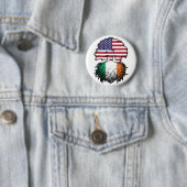 Ierland Irish American USA Ronde Button 5,7 Cm (In situ)